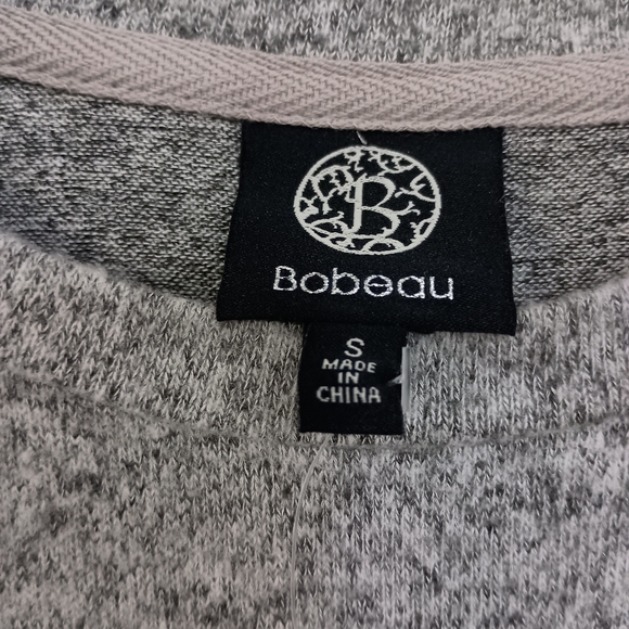 Bobeau Grey/Ivory Short Sleeve Blouse from Nordstrom rack - Picture 3 of 6